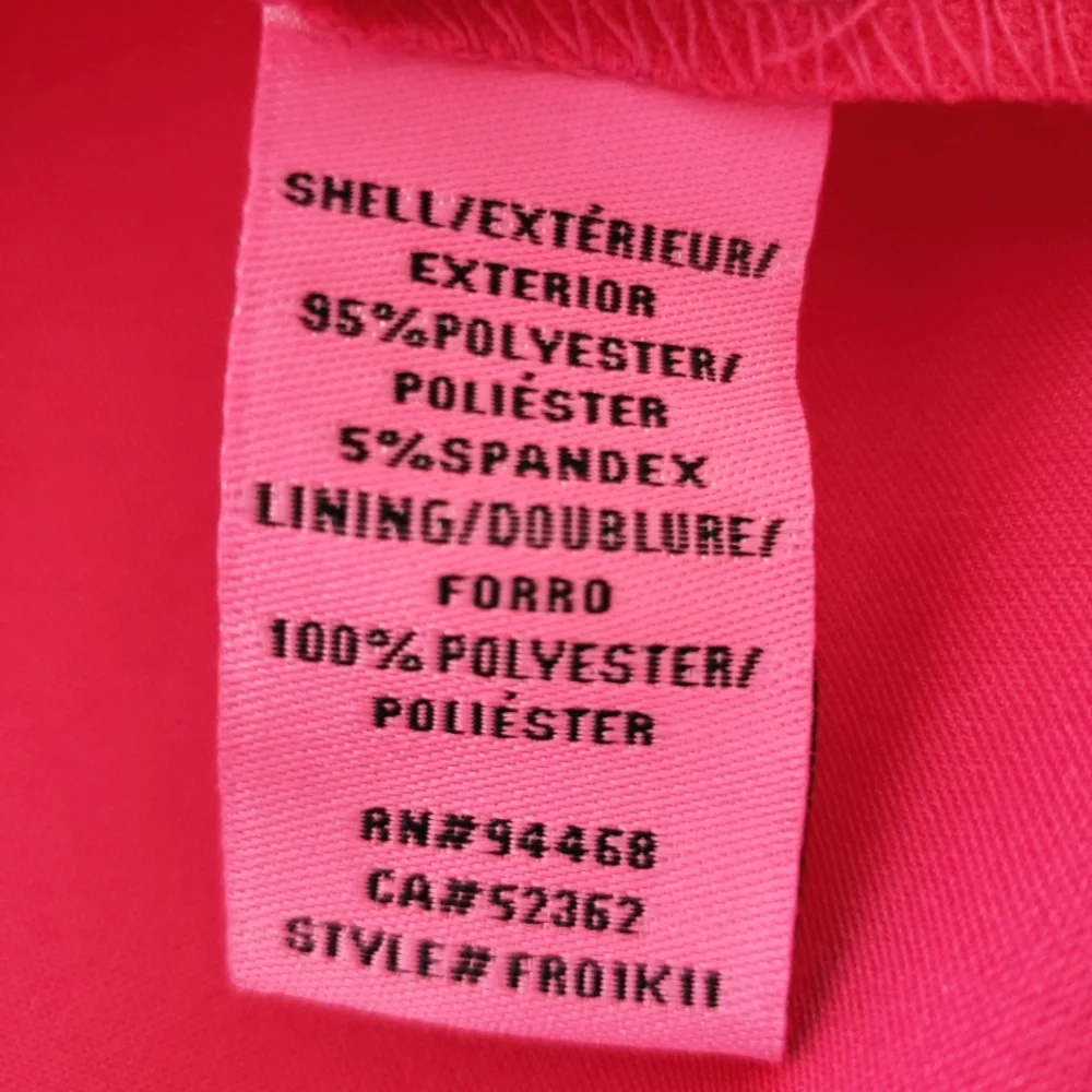 BETSEY JOHNSON Short Sleeve Fitted Ruffle Hem Fuchsia Dress--NWT--10 - Picture 11 of 12